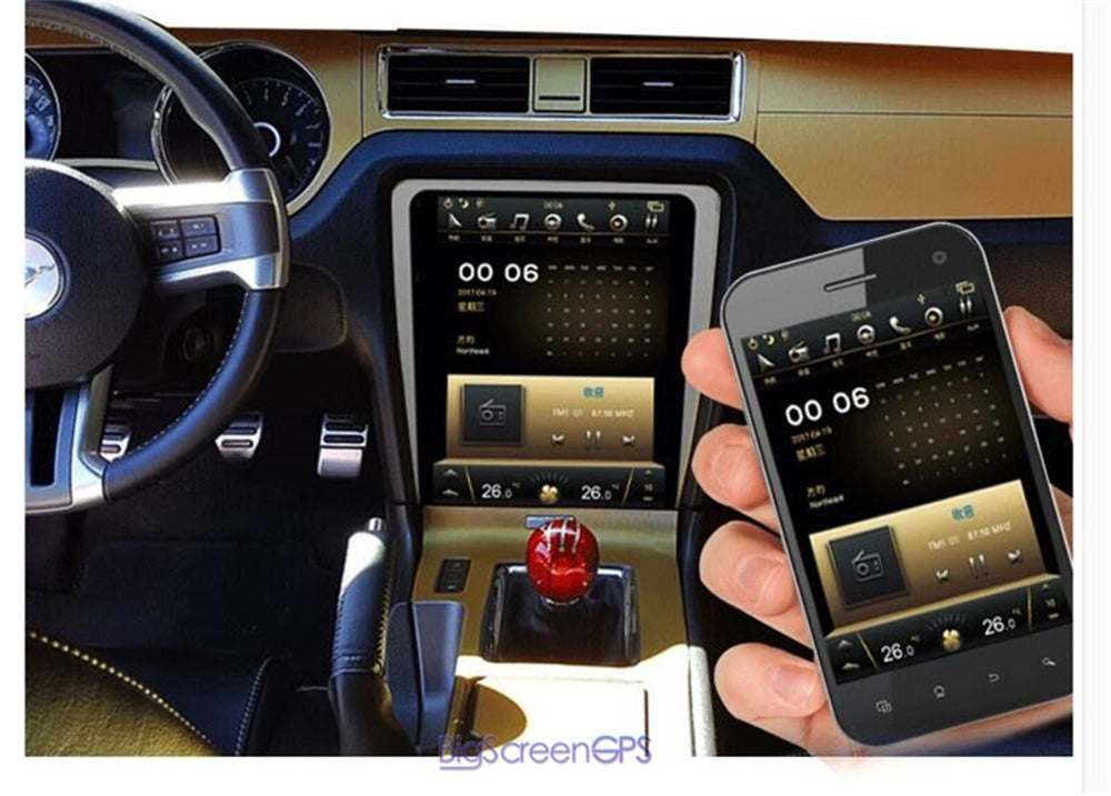 Tesla Style Ford Mustang 2010 - 2013 12.1" Vertical Screen Android Radio - Rhino Radios