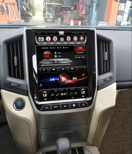 Tesla Style Toyota Land Cruiser 2016 - 2018 12.1" Vertical Screen Android Radio - Rhino Radios