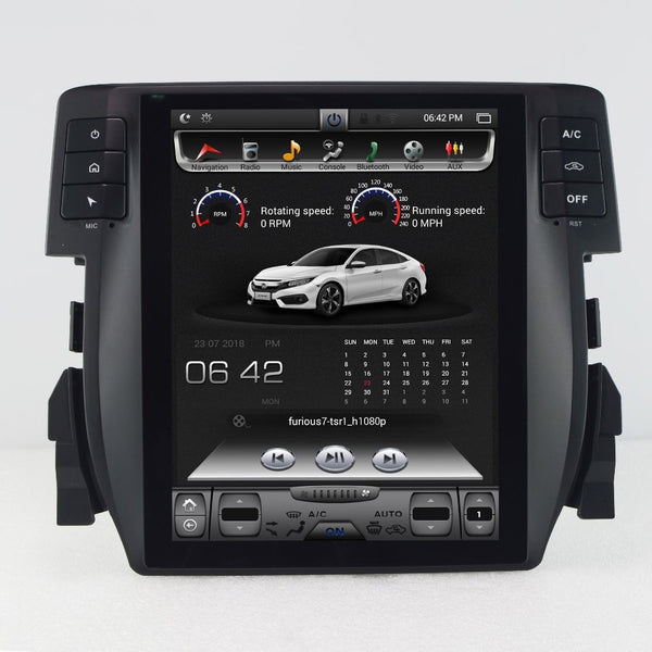9.7-Inch Tesla Style Android 13 Car Stereo – Honda Civic 2016-2020, 2GB+32GB, Wireless CarPlay & Auto