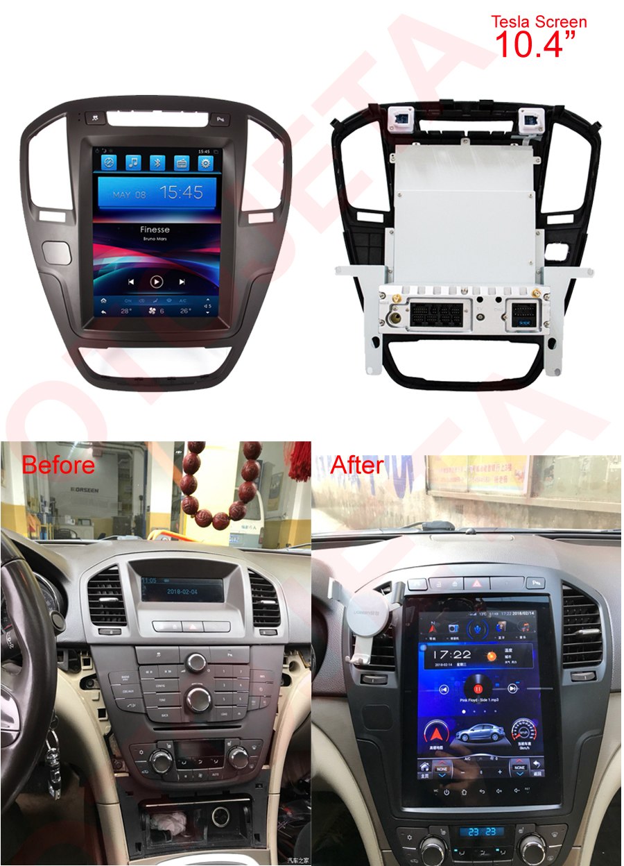 Buick Regal 2009 - 2015 10.4" Vertical Screen Android Radio Tesla Style