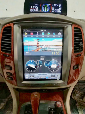 Toyota Land Cruiser LC100 Lexus LX 470 2003 - 2007 12.1" Vertical Screen Android Radio Tesla Style